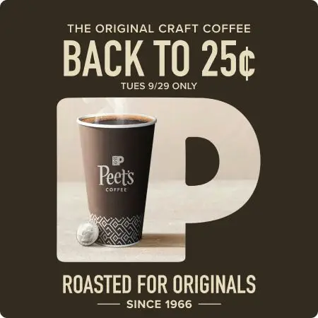 Upcoming: Peet's Medium Drip Coffee