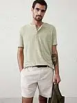 Banana Republic Factory Standard-Fit Linen-Blend Henley