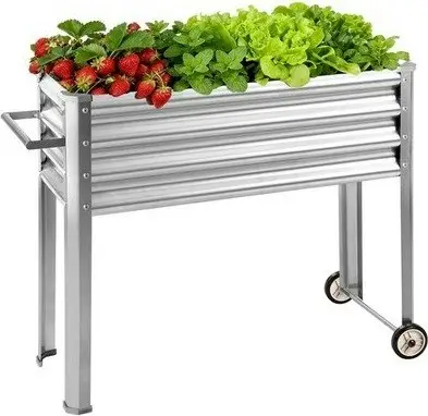 Land Guard Mobile Galvanized Raised Garden Bed