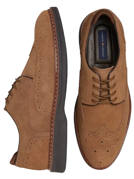 Joseph Abboud Men's Hybrid Wingtip Suede Oxfords