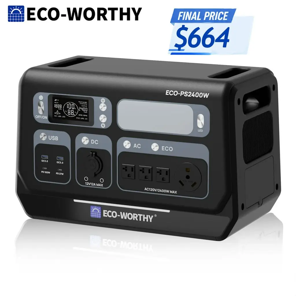 Eco-Worthy Power Stations, Batteries, and Solar Panel Deals at eBay