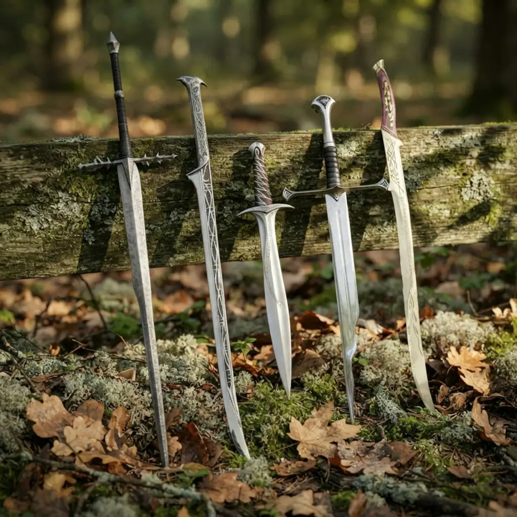 Set of 5 Movie Inspired Fantasy Replica Swords
