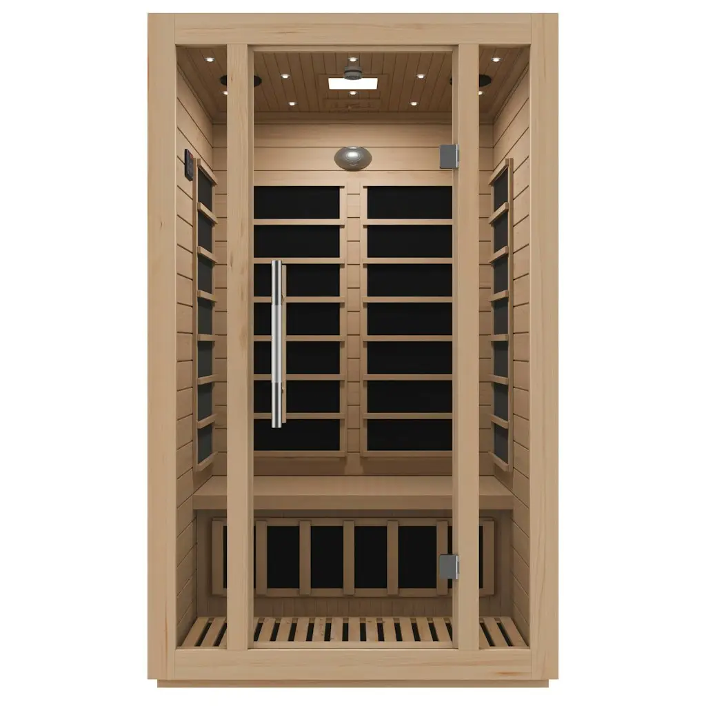 SteamSpa 2-Person Hemlock Fir Wood Infrared Sauna