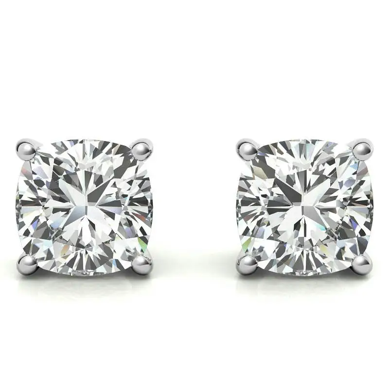 1.50-TCW Certified Moissanite 14k Gold Over Sterling Silver Stud Earrings