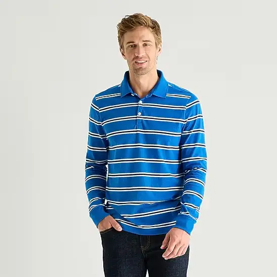 St. John's Bay Men's Men's Classic Fit Long Sleeve Polo