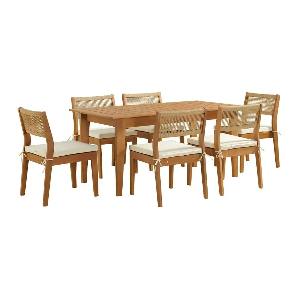 Alaterre Furniture Barton 7-Piece Outdoor Weather-Resistant Dining Set