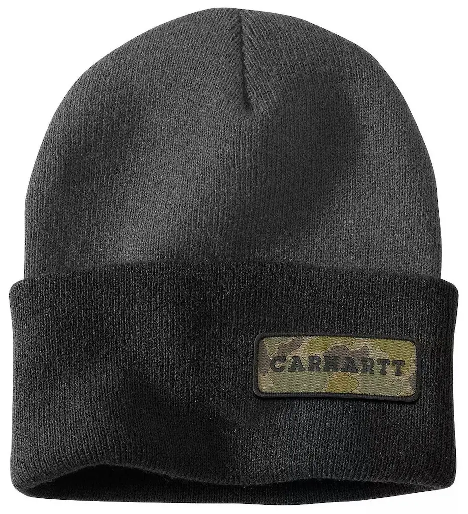 Carhartt Men's Cuffed Camo Patch Beanie