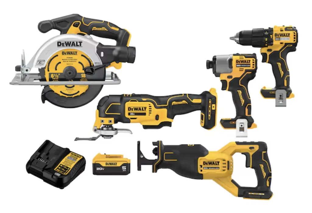DeWalt 20V Max 5-Tool Brushless Power Tool Combo Kit