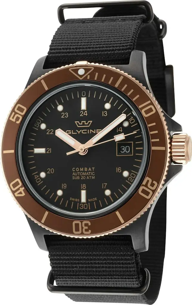 Glycine Men's Combat Sub 42mm Black Dial Automatic Watch