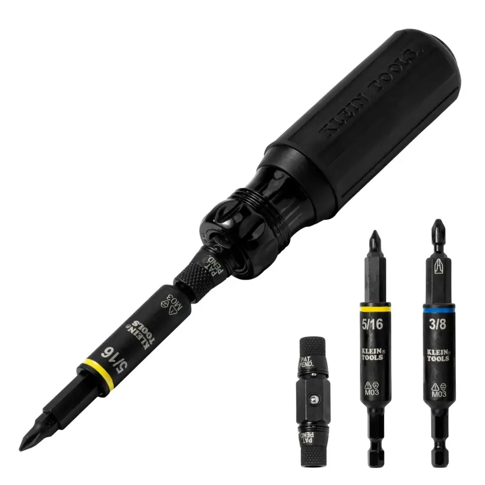 Klein Tools 11-in-1 Blackout Multi-Bit Screwdriver/Nut Driver