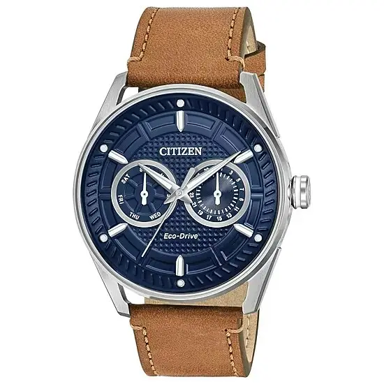 Citizen Men's Eco-Drive Leather Strap Watch