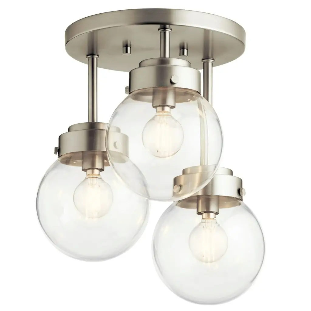 Kichler Strabo 3-Light 12" Semi-Flush Mount Light