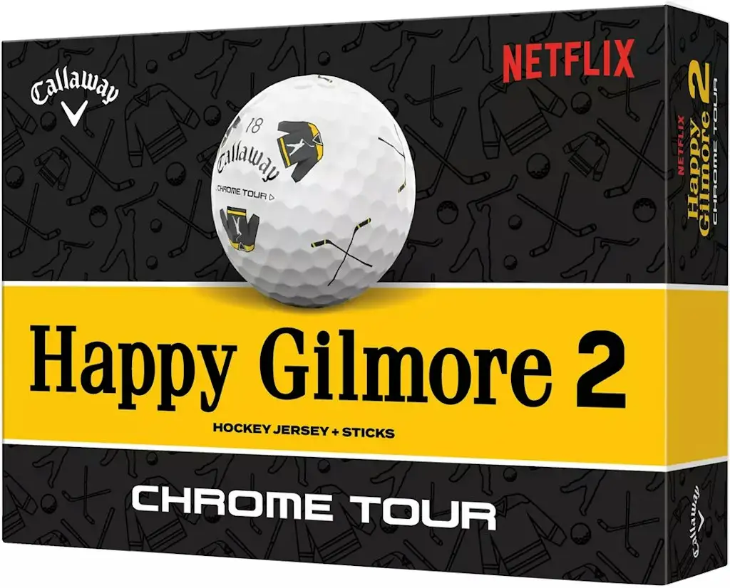 Callaway 2025 Chrome Tour Happy Gilmore 2 Truvis Golf Ball 12-Pack