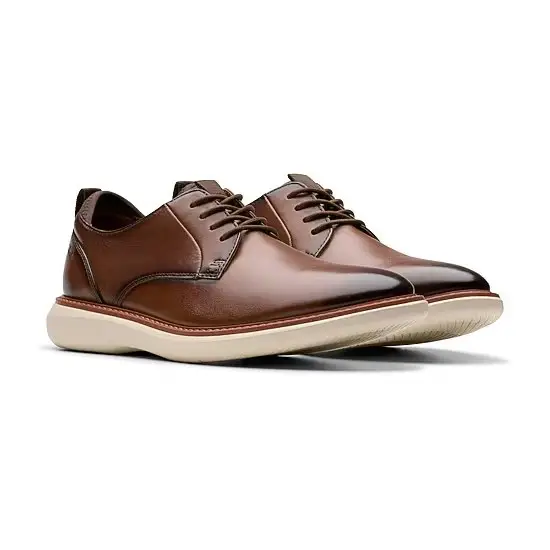 Clarks Men's Brantin Plain Toe Leather Oxford Shoes