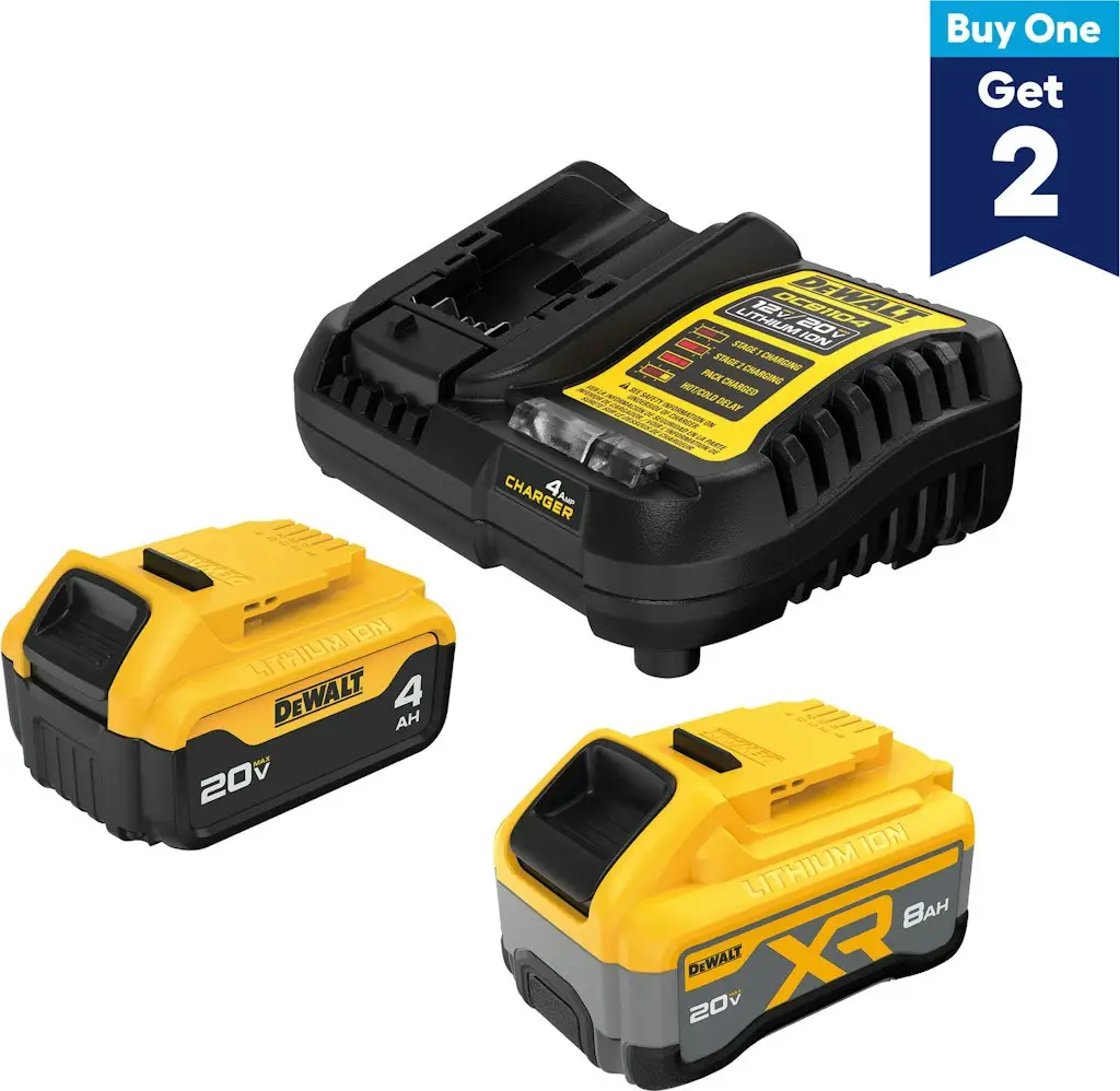 DeWalt 20V Max XR 8Ah & 4Ah Battery & Charger Starter Kit