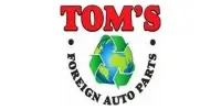 Tom's Foreign Auto Parts كود خصم