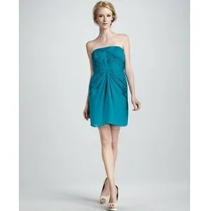 Shoshanna Nahla Strapless Ruched Dress