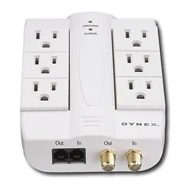 Dynex 6-Outlet Wall-Mount Surge Protector
