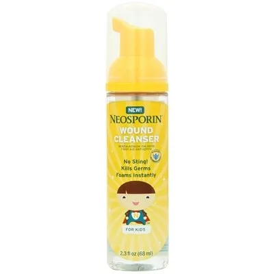 Neosporin Wound Cleanser for Kids, Foams Instantly, 2.3-Ounce Bottles (Pack of 2)