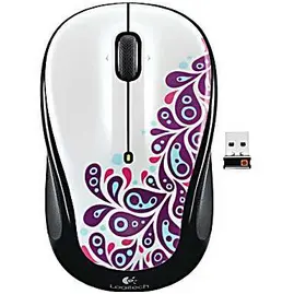 Logitech Wireless Mouse M325 (White Paisley)
