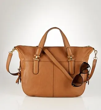 Lauren Leather Satchel Tote