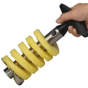 Vacu Vin 4882350 Stainless Steel Pineapple Easy Slicer Peeler Cut
