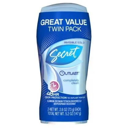 Secret Outlast Invisible Solid Completely Clean Scent Twin Pack