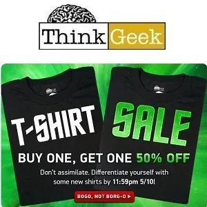 ThinkGeek: BOGO 50% OFF Select T-shirt