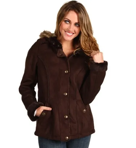 Esprit Basic Snap Front Hooded Jacket
