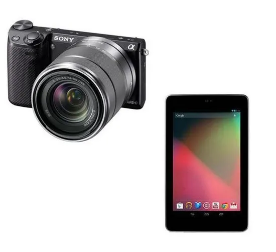 Sony Alpha NEX-5R Camera with 18-55mm Lens + Asus Google Nexus 7 32GB Android 4.1 Tablet