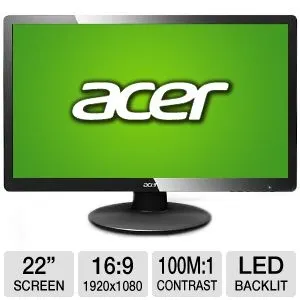 Acer S220HQL 22" Class Widescreen LED HD Monitor