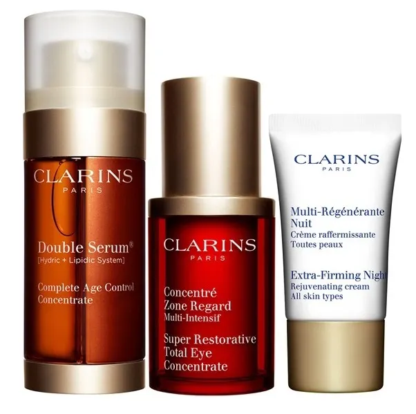 Clarins双萃精华抗老套装 
