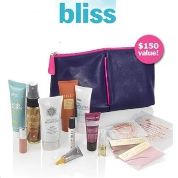 Bliss: Free Beauty Bag ($150 value) with $150+ Orders
