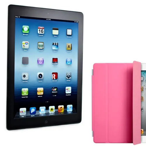 New Apple iPad 3 MC707LL/A 64GB, Wi-Fi Black W/ Bonus Pink Apple Smartcover