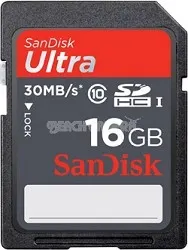 Sandisk 16GB Ultra SDHC UHS-I Card 30MB/s