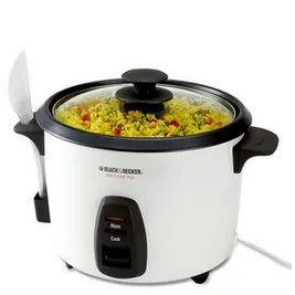 Black & Decker 16-Cup Rice Cooker, White, RC436