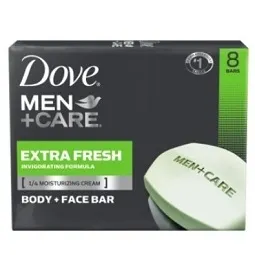 Dove Men + Care Body and Face Bar, 8 Count (4 Oz bars)