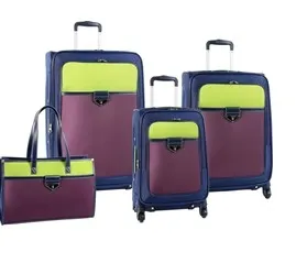 Nine West Color Block 4 Piece Spinner Luggage Set