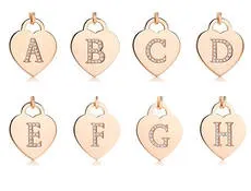 Tiffany Inspired Sterling Silver Initial Pendant