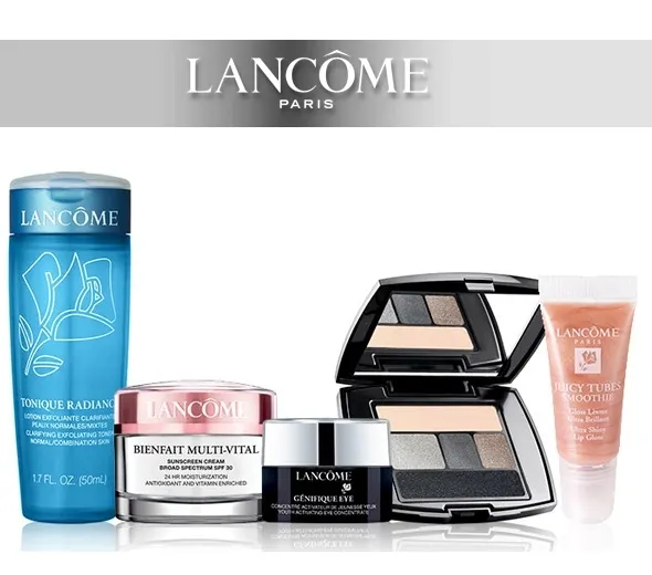 Lancome: Free 5 Piece Sample ($80 value) On Any $49 Order + Free Shipping