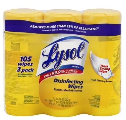 Lysol Disinfecting Wipes, Lemon and Lime Blossom Triple Pack