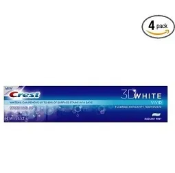 Crest 3d White Toothpaste, Pack of 4
