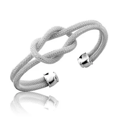 Tiffany & Co Inspired Sterling Silver Knot Bracelet