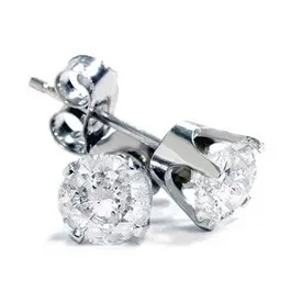 1.00CT Diamond Studs 14K White Gold