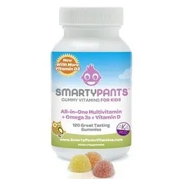 SmartyPants Gummy Vitamins with Omega 3 Fish Oil and Vitamin D