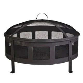 CobraCo FB6540 Round Bravo Fire Pit with Screen and Cover