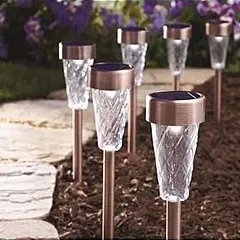 Coleman Cable Seneca Solar Bronze Metal Path Light 6 Pack
