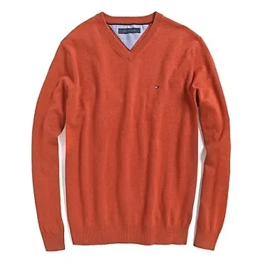 TOMMY HILFIGER Solid V Neck Sweater