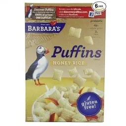 Barbara's Bakery Puffins Cereal, Pack of 6