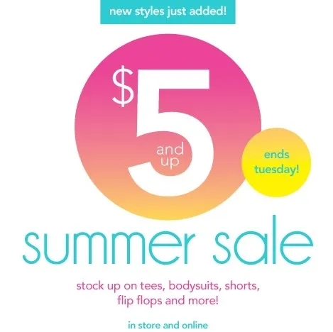 Carter's: $5 Summer Sale! 